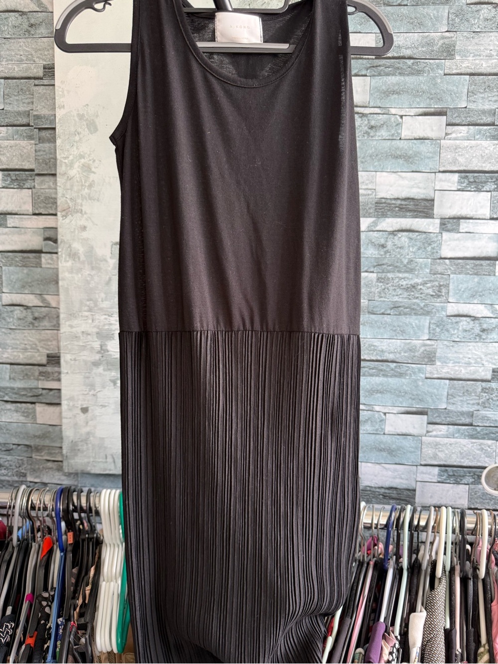 Kong Black Knit Dress with Subtle Texture